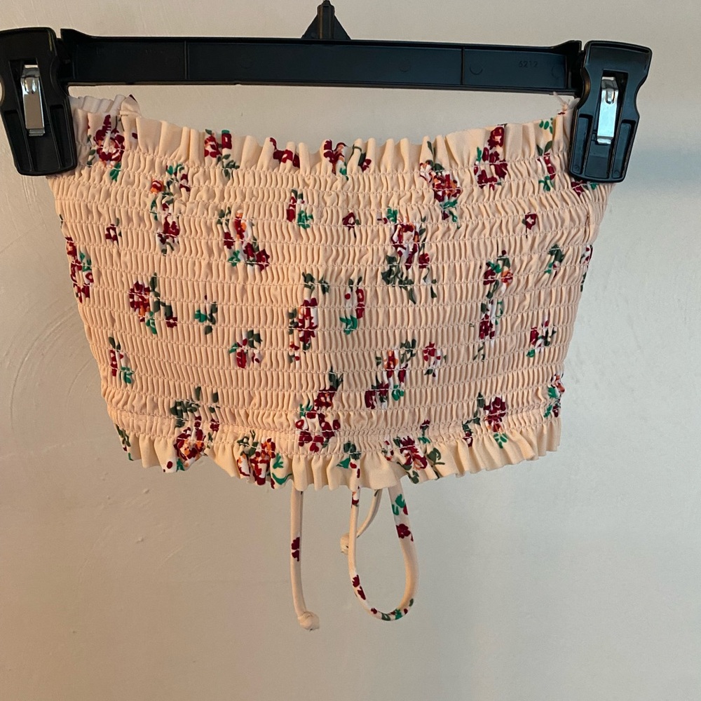 Xhilaration Strapless Laced Back Bikini Set